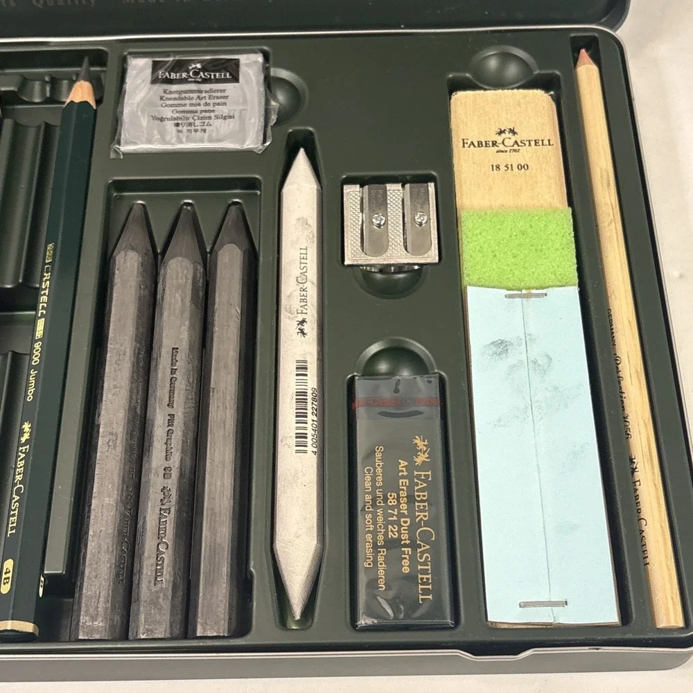 New Faber-Castell 26 Pitt Artists' Graphite Pencils Tin – Some Missing